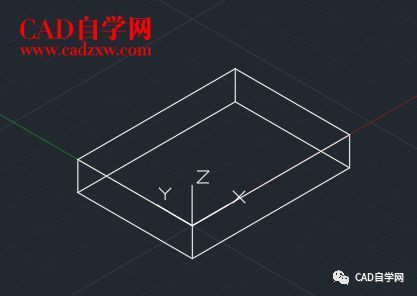 如何使用CAD绘制一个立体的长方体，展示其三个面 - BIM,Reivt中文网