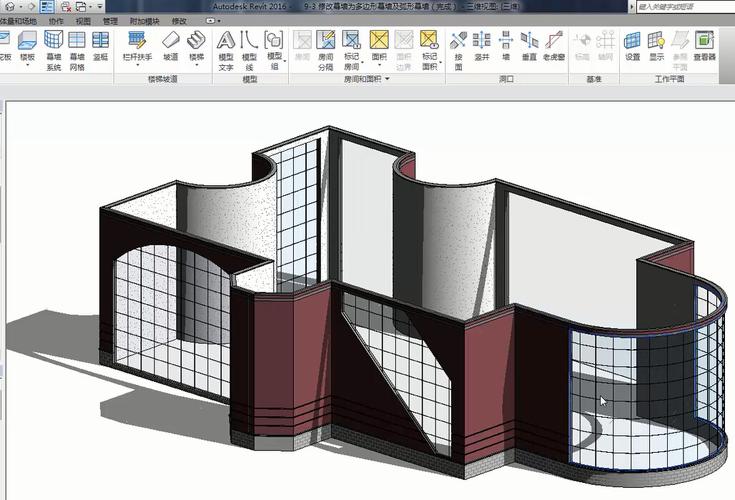 如何使用Revit绘制幕墙 - BIM,Reivt中文网