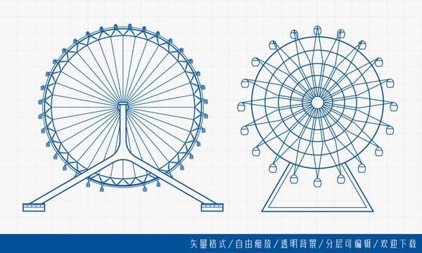 设计图：独具特色的摩天轮 - BIM,Reivt中文网