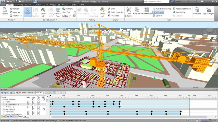 导出施工动画使用的Navisworks程式 - BIM,Reivt中文网