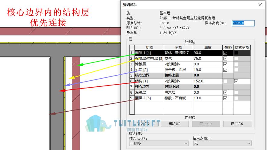 Revit墙功能中的面层结构 - BIM,Reivt中文网