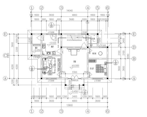 CAD建筑平面图的图像