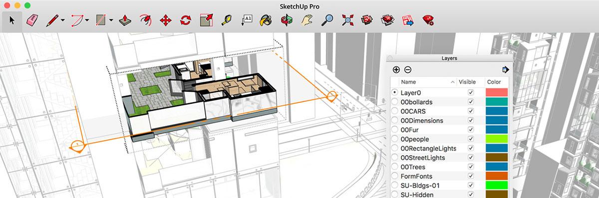 如何在草图大师SketchUp中展示隐藏模型：2种简易方法+怎样渲染效果图 - BIM,Reivt中文网