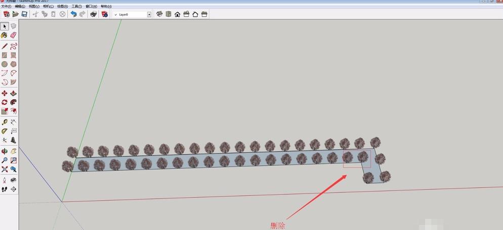 Sketchup草图大师：如何快速在道路上添加树木 - BIM,Reivt中文网