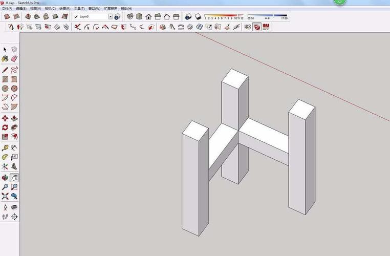 使用SketchUp制作立体Logo教程 - BIM,Reivt中文网