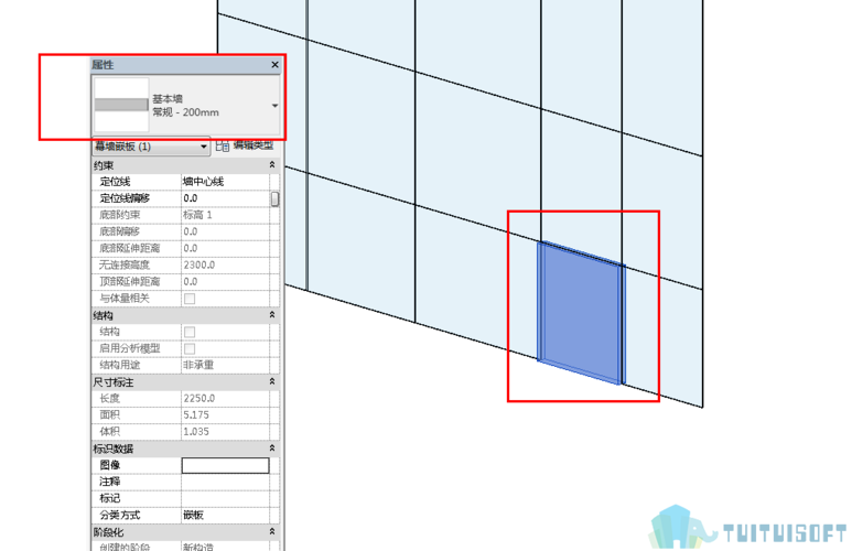 如何在幕墙上安装门——Revit教程 - BIM,Reivt中文网