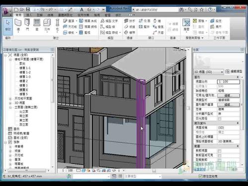 Revit柱与屋顶的连接方式 - BIM,Reivt中文网