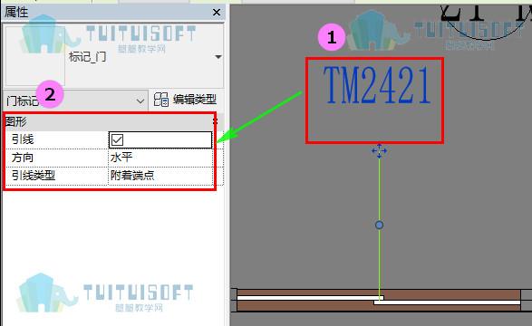 Revit门标记的位置在哪里？ - BIM,Reivt中文网